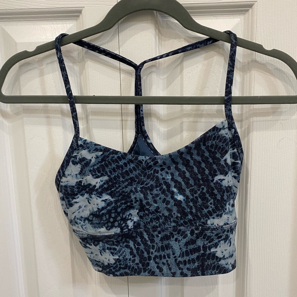 Lululemon Flow Y Bra Longline in Lace Starlight Multi